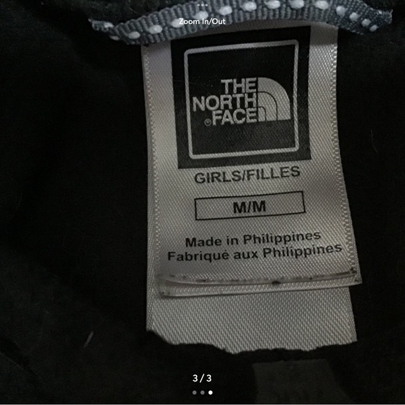 Girls The North face quarter zip pullover fleece size M - Picture 3 of 3
